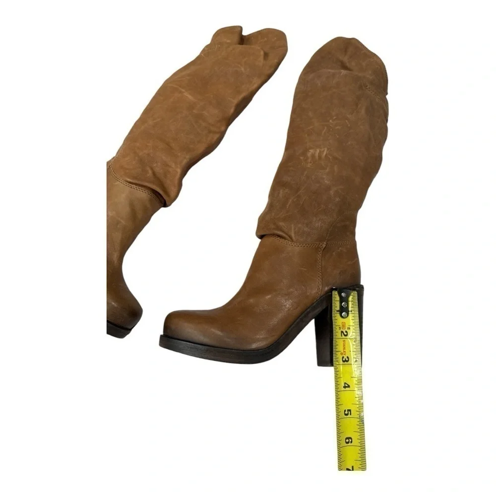 Vic Matie Robust Tray Boots Genuine Leathern Brown SLOUCHY BOOTS size 36 US 6